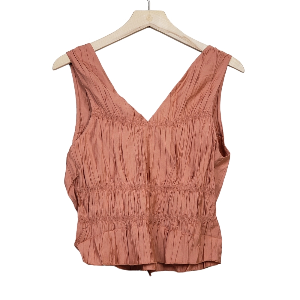 Frame Denim Rust Sleeveless Blouse - Picture 3 of 13